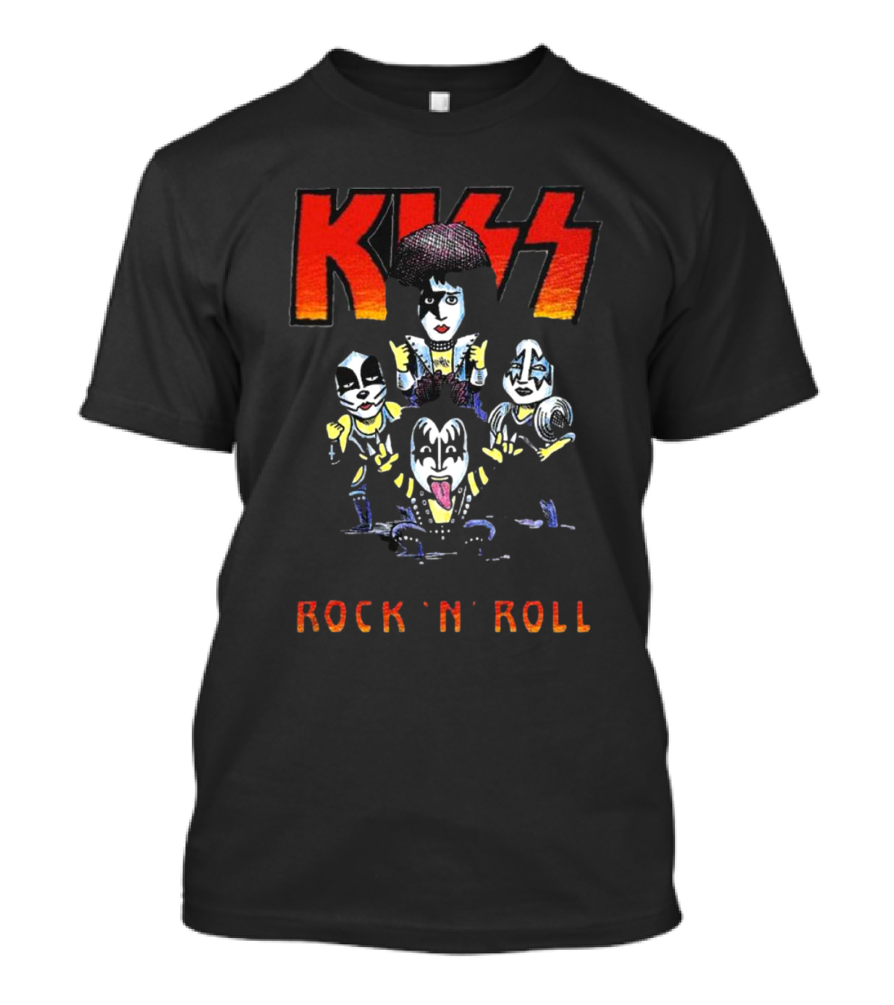 Kiss Band Rock And Roll Cartoons Let Me Go T-Shirt