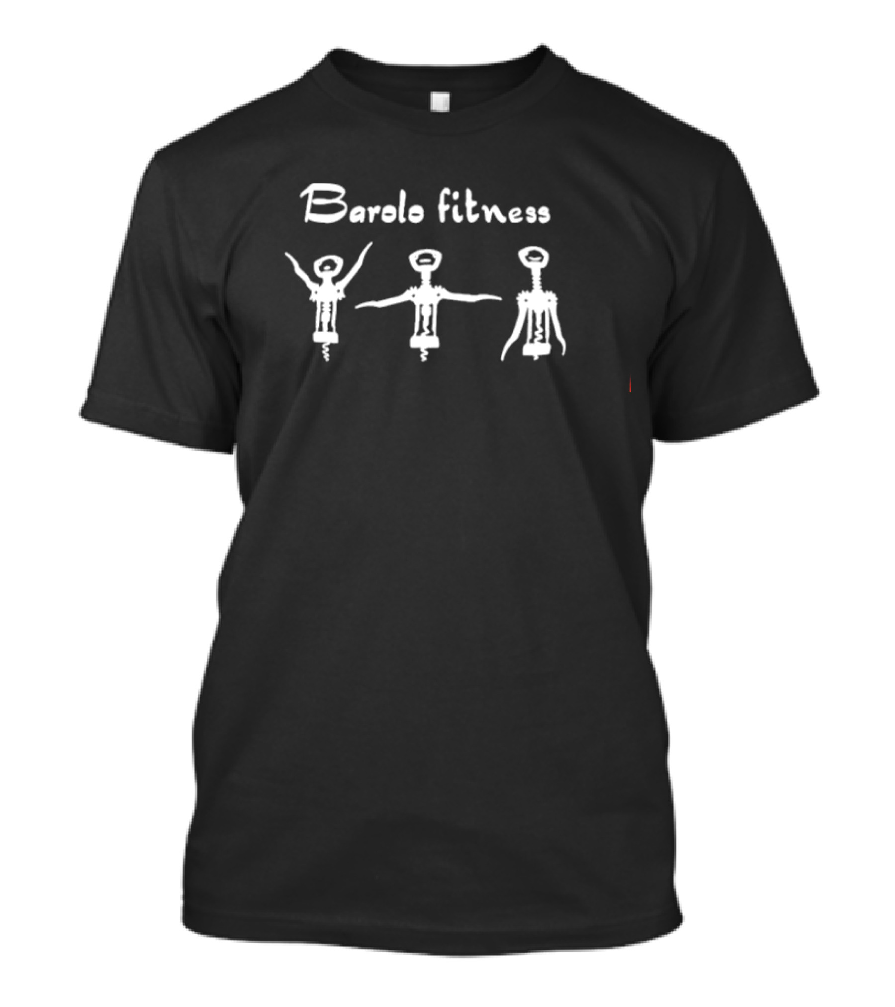 Barolo Fitness Wine Corkscrew Exercise Figures T-Shirt