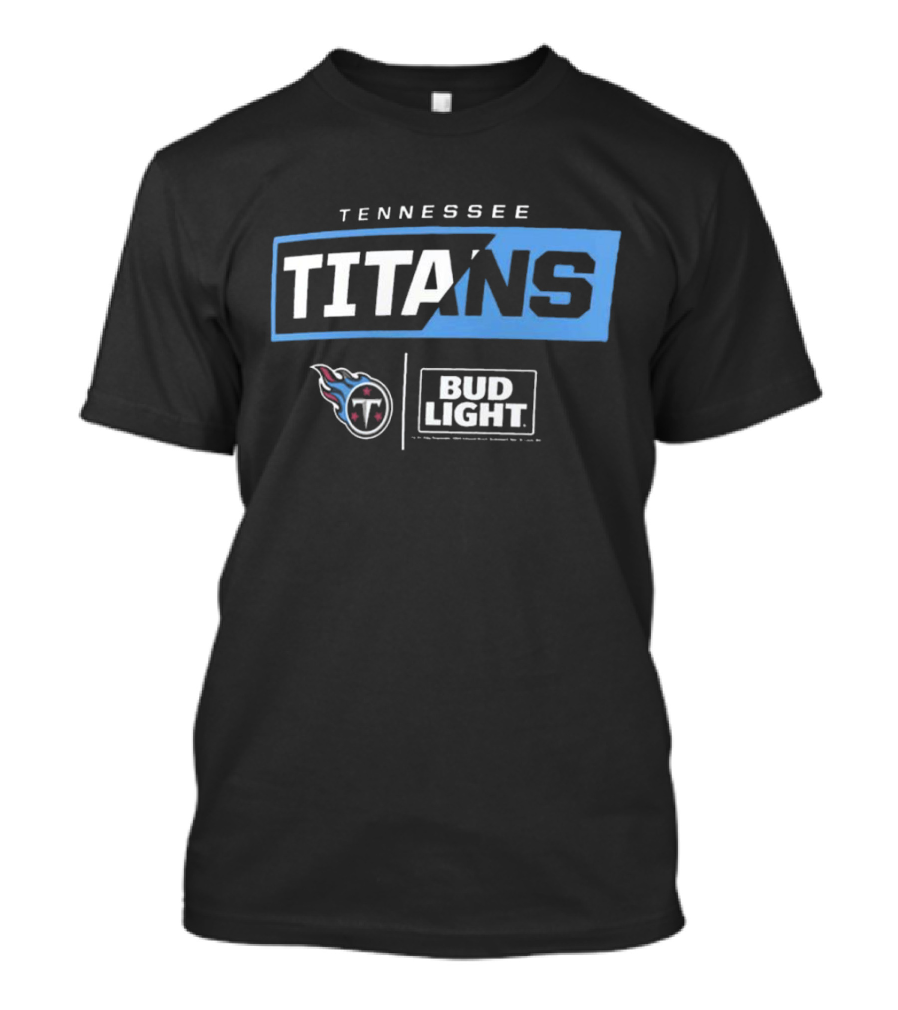 Tennessee Titans Bud Light Fanatics Branded NFL Collaboration T-Shirt