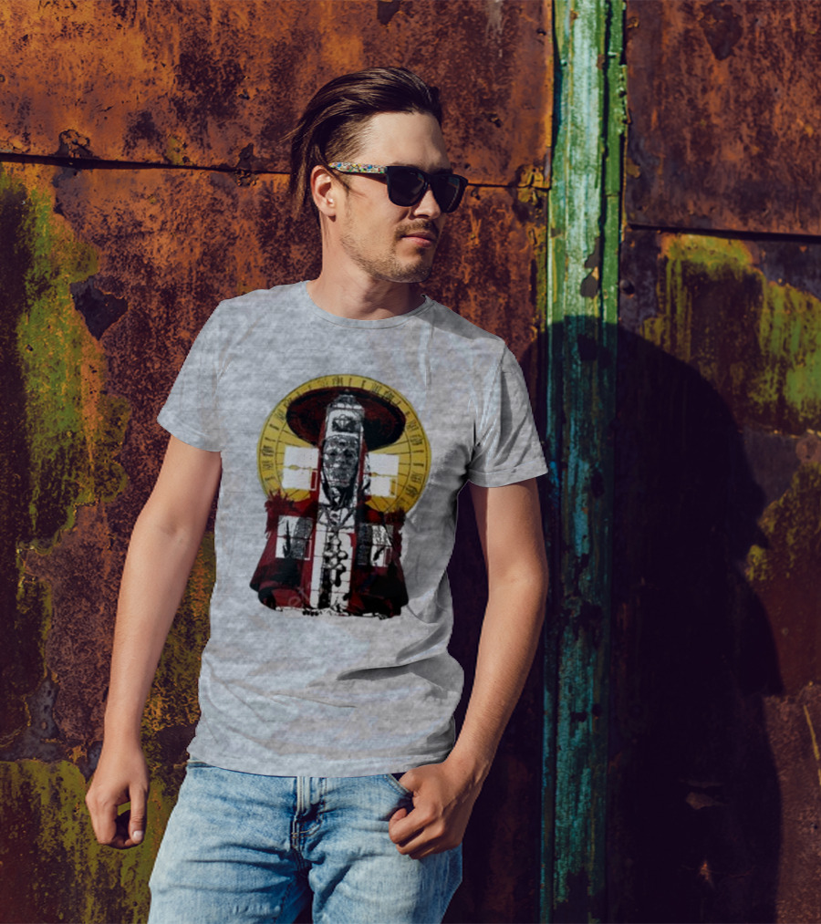 Dozens Of Rebel Moon Roman Numeral Halo Clergyman T-Shirt