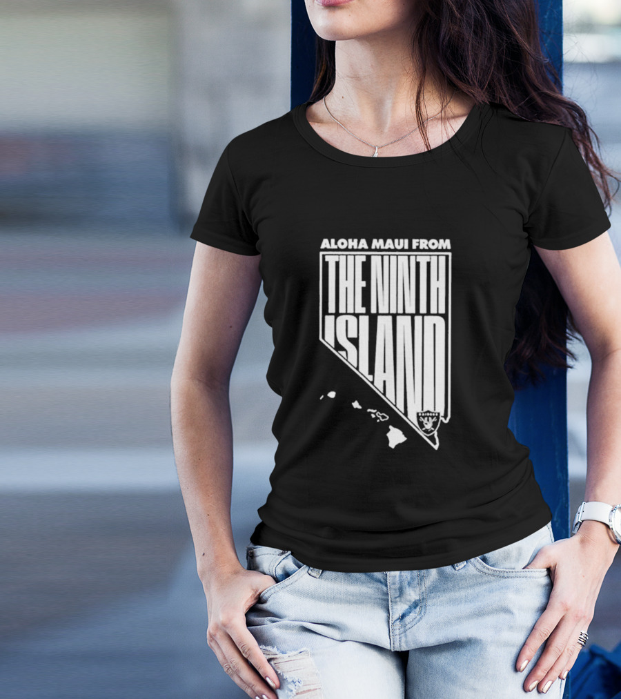 Aloha Maui From The Ninth Island Raiders Nevada Map T-Shirt