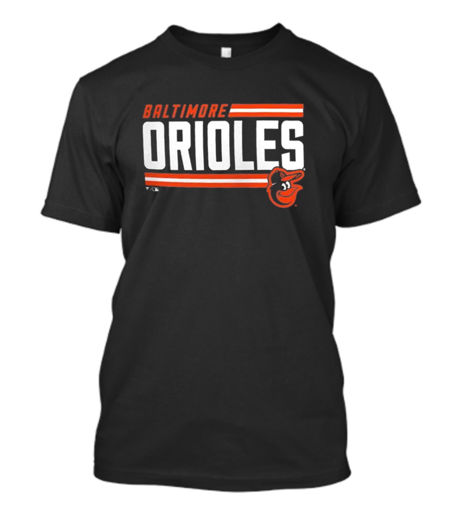 BALTIMORE ORIOLES FANATICS BRANDED ONSIDE STRIPE ORIOLES LOGO T-Shirt