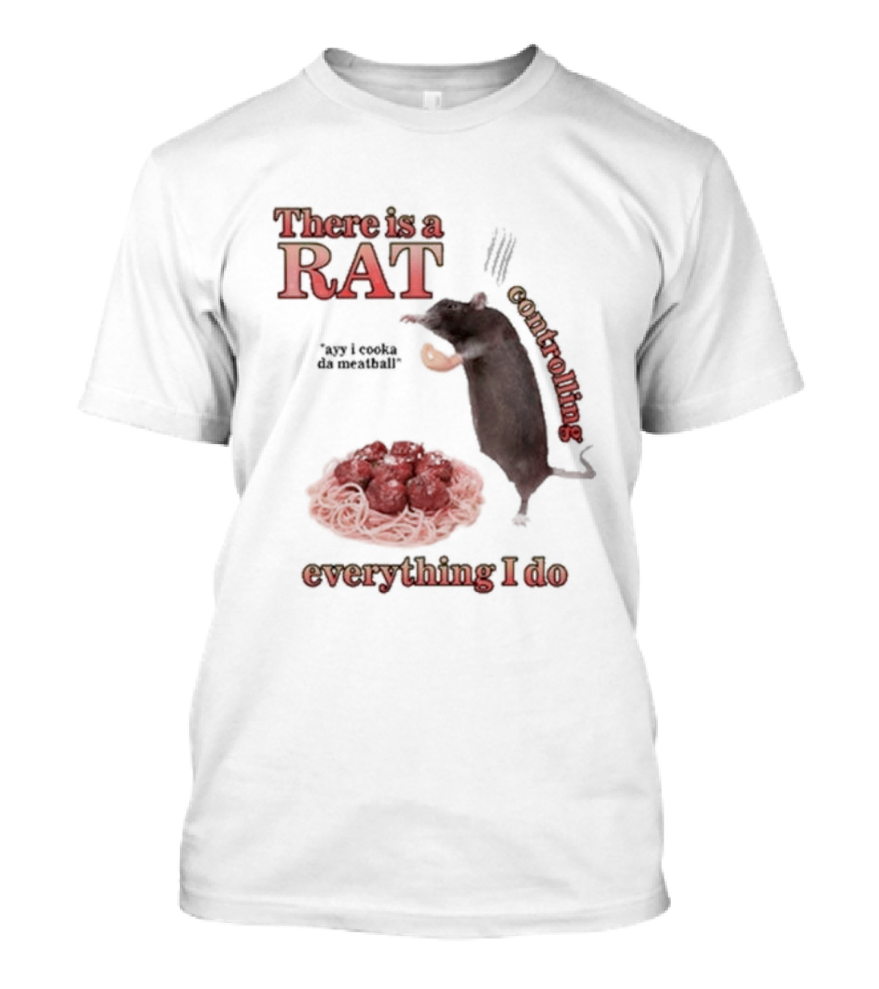 There Is A Rat Controlling Everything I Do Ayy I Cooka Da Meatball T-Shirt