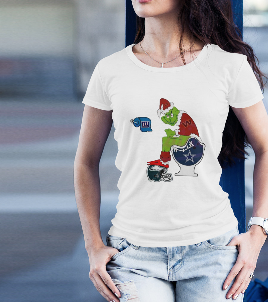 The Grinch New York Giants Dallas Cowboys Philadelphia Eagles Washington Commanders NFL Rivalry T-Shirt