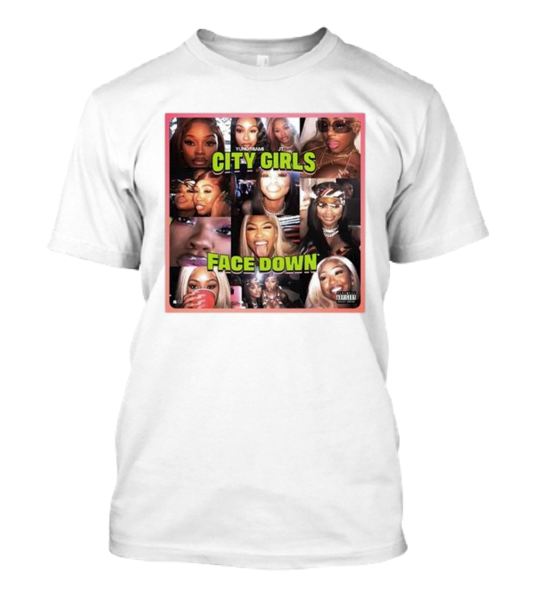 Citygirls Yung Miami Jt City Girls Face Down Parental Advisory T-Shirt