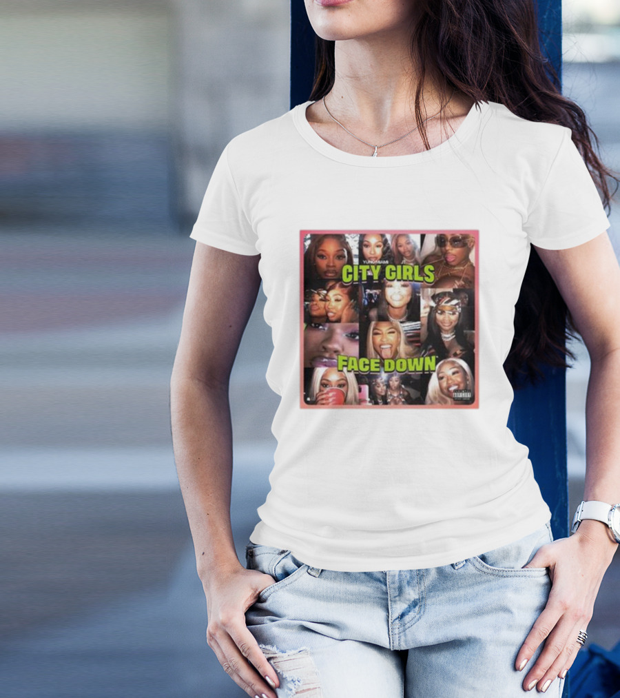 Citygirls Yung Miami Jt City Girls Face Down Parental Advisory T-Shirt