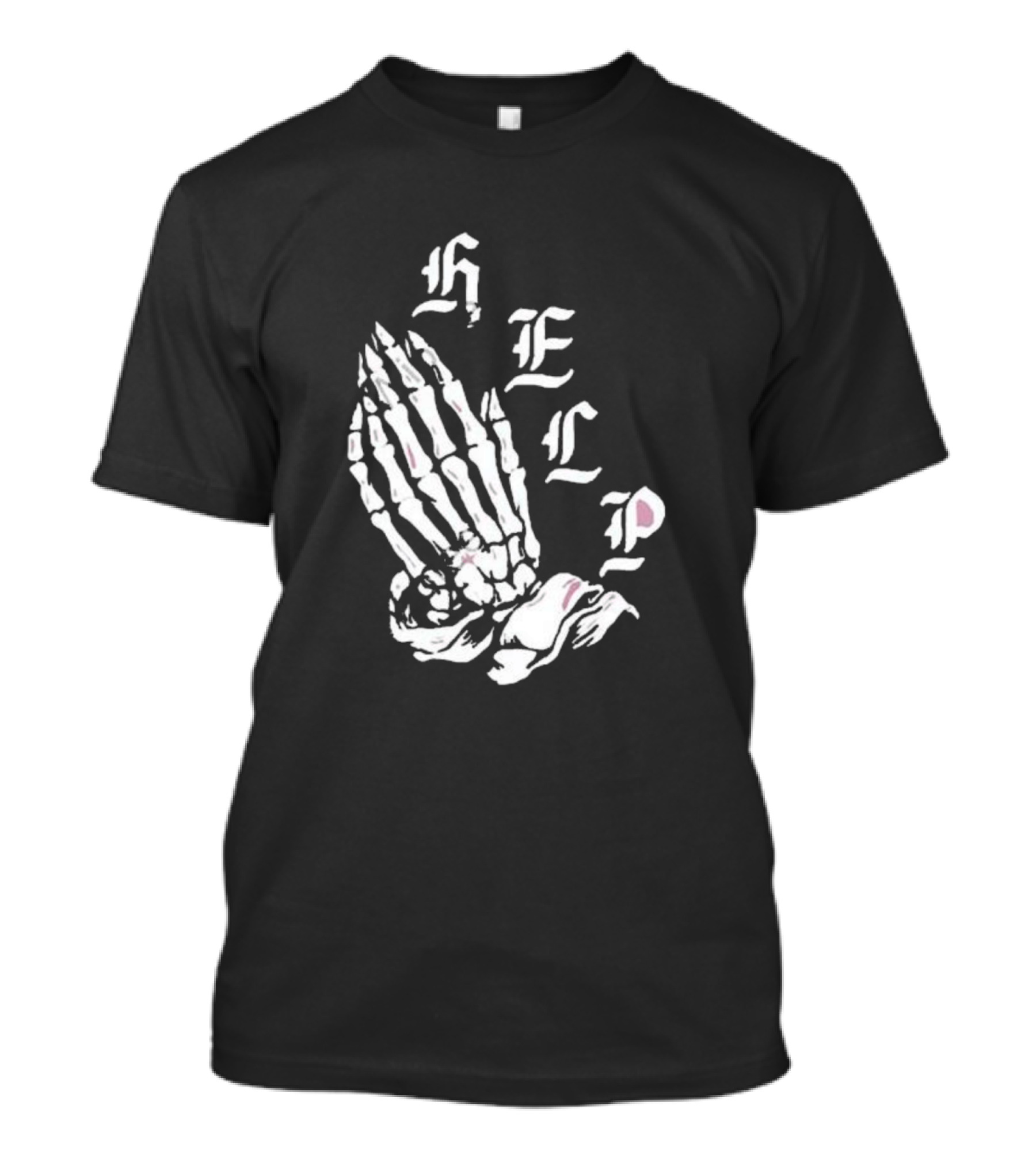 Brandon Lake Store Lake HELP Skeleton Hand Bones T-Shirt