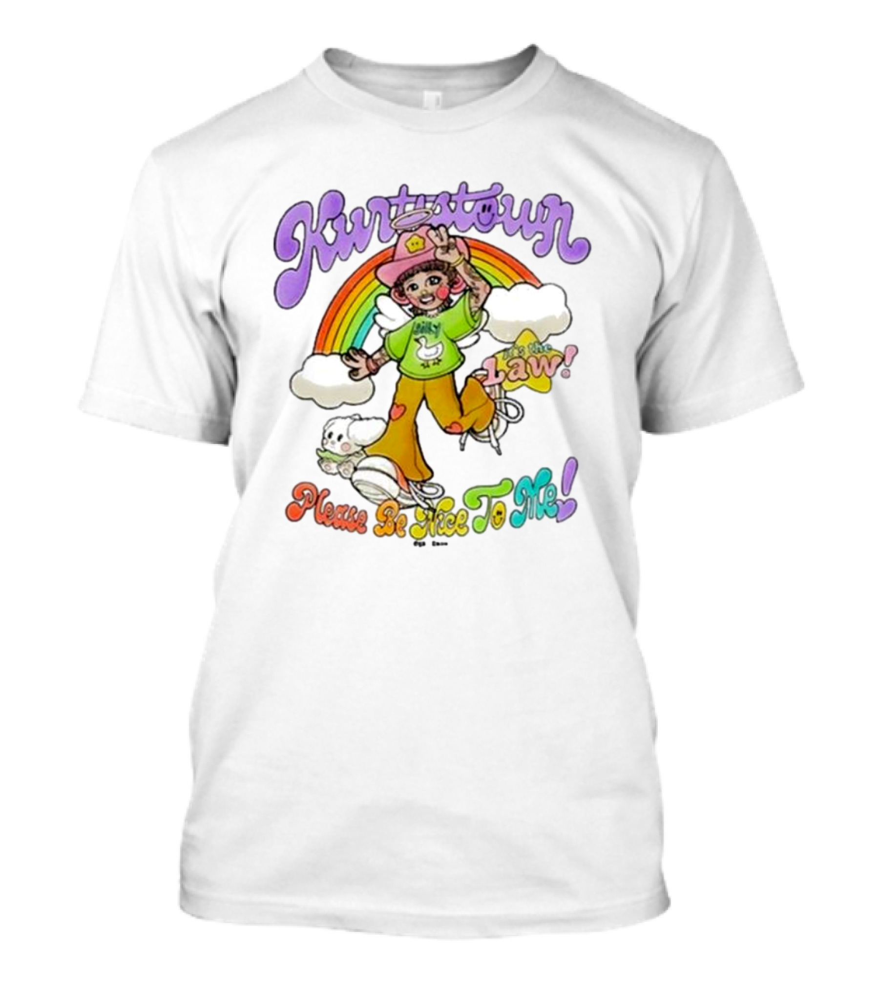 Kurtistown Please Be Nice To Me Rainbow Law Silly T-Shirt