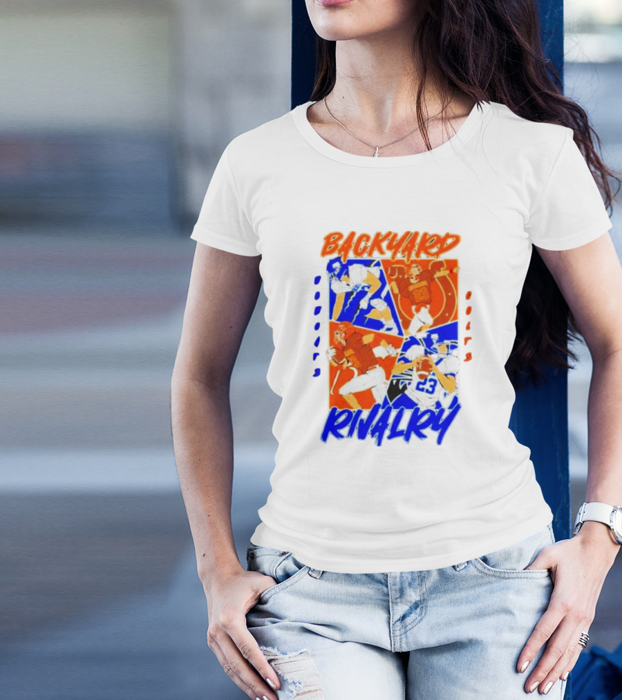 BACKYARD RIVALRY BOBCATS COLTS FOOTBALL GAME DAY MATCHUP T-Shirt