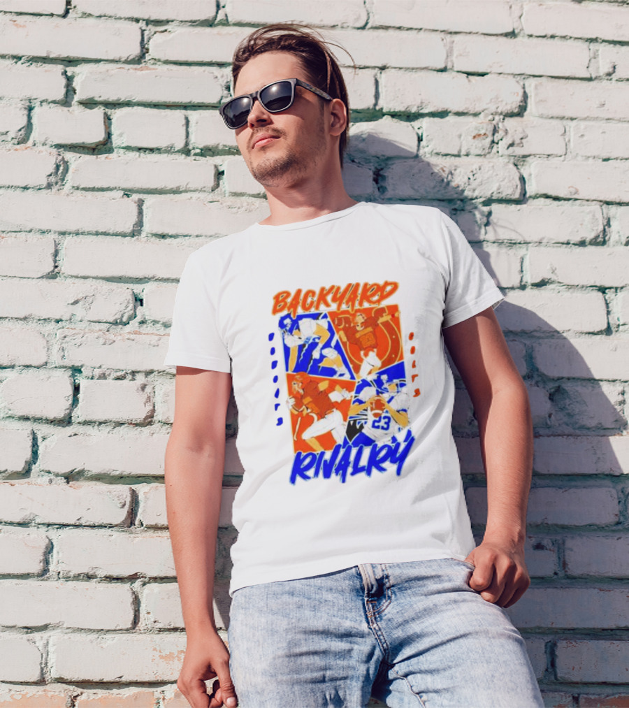 BACKYARD RIVALRY BOBCATS COLTS FOOTBALL GAME DAY MATCHUP T-Shirt