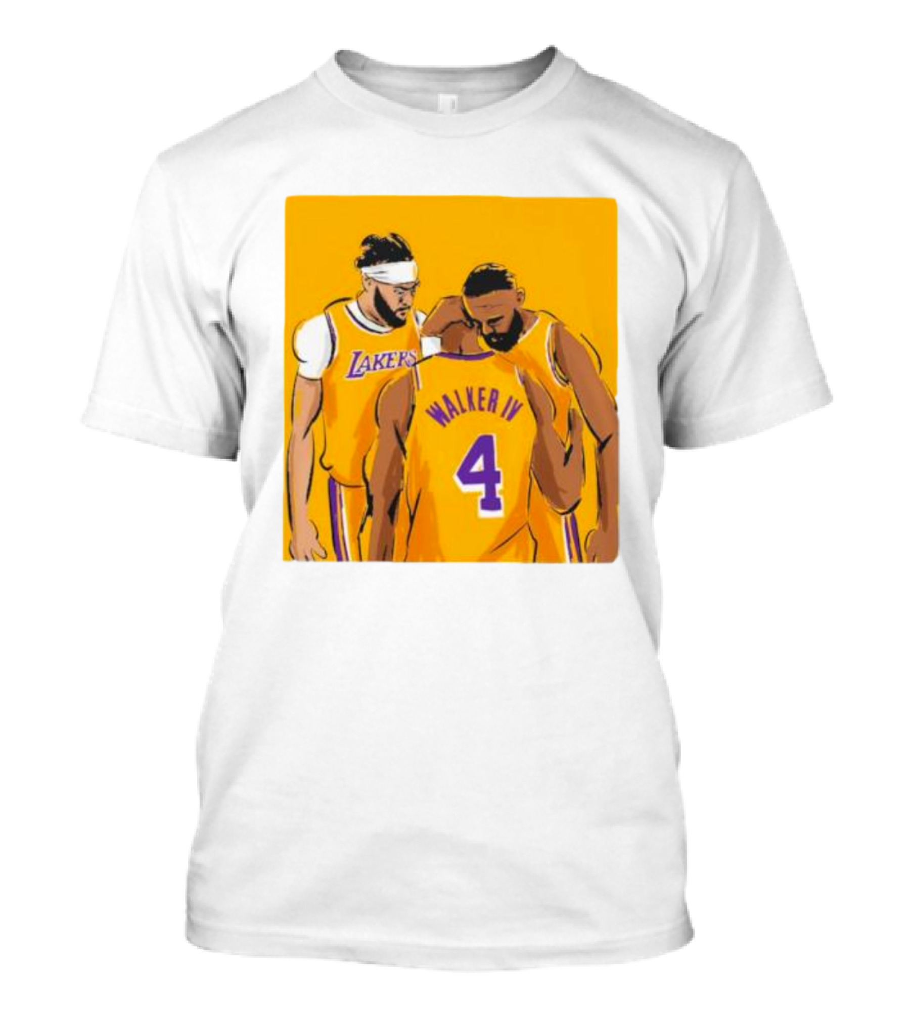 Los Angeles Lakers Walker IV Basketball Team Players T-Shirt