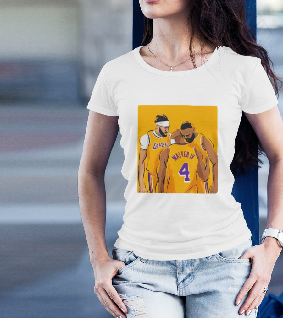 Los Angeles Lakers Walker IV Basketball Team Players T-Shirt