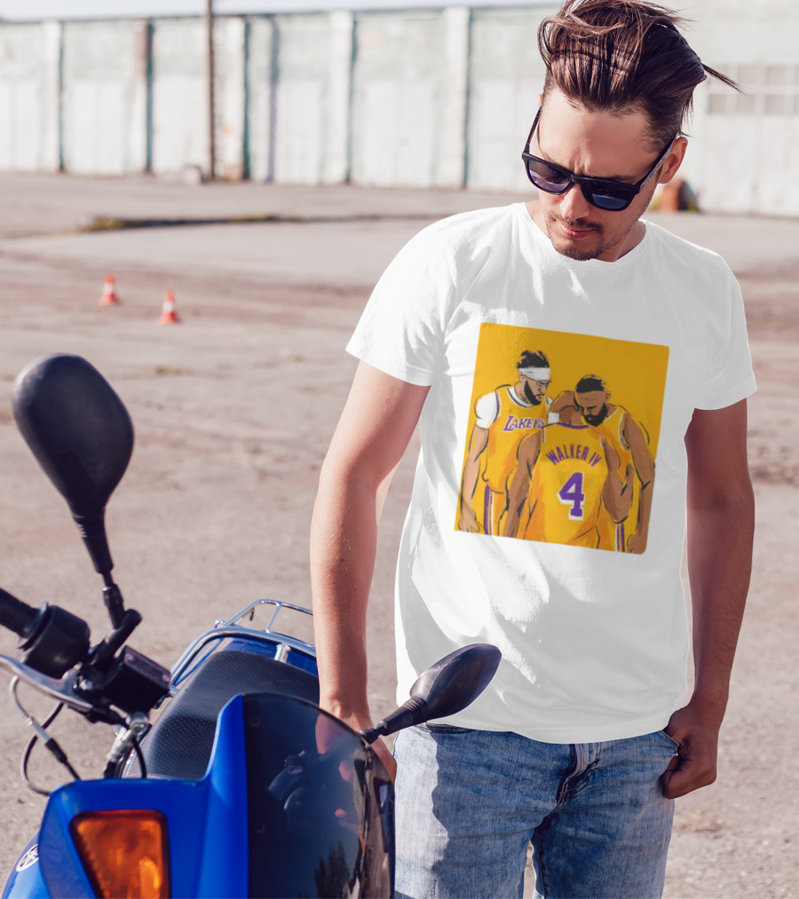 Los Angeles Lakers Walker IV Basketball Team Players T-Shirt