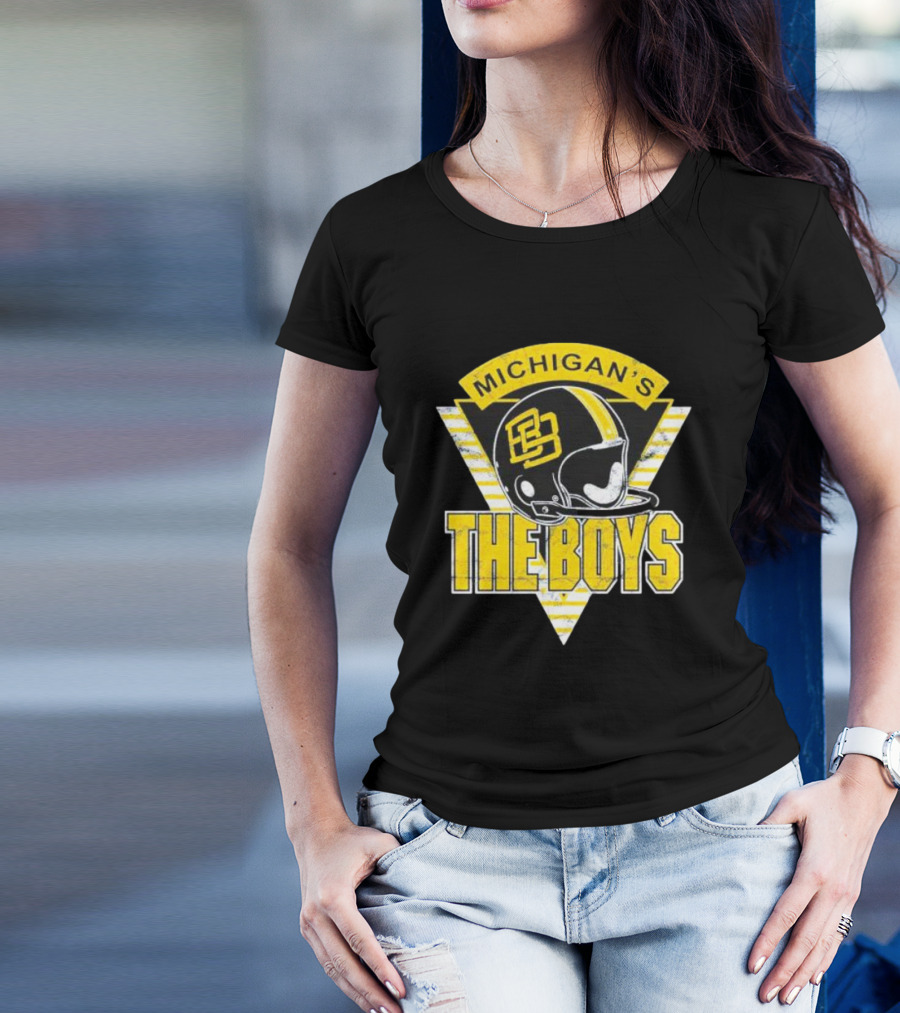 Bussin’ With The Boys Michigan’s The Boys Helmet T-Shirt