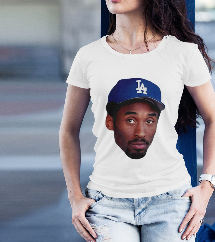 Kobe Bryant In LA Dodgers Hat T-Shirt