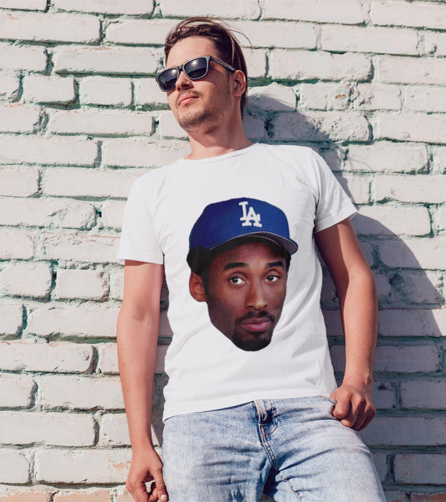 Kobe Bryant In LA Dodgers Hat T-Shirt