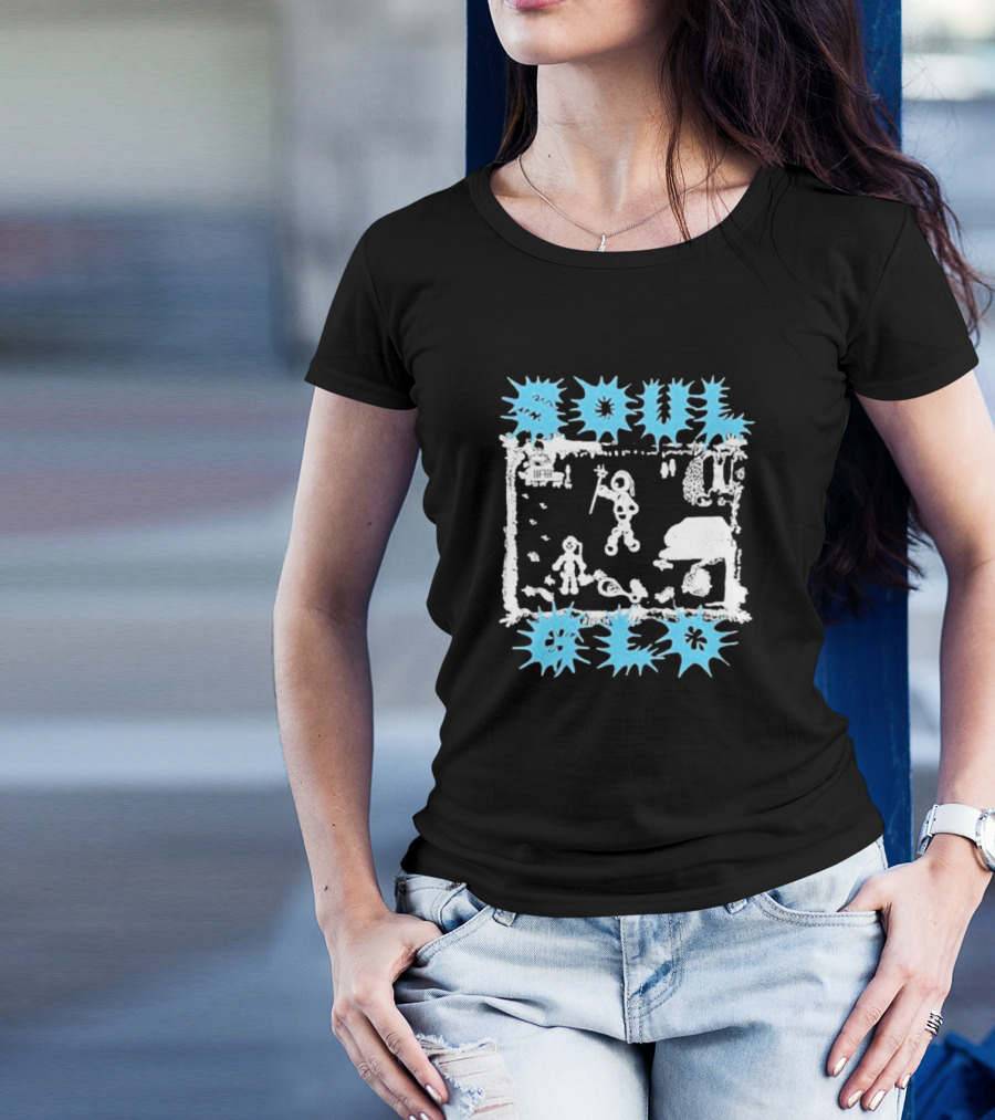 Soul Glo Retro Blue Ancient Art Scene T-Shirt