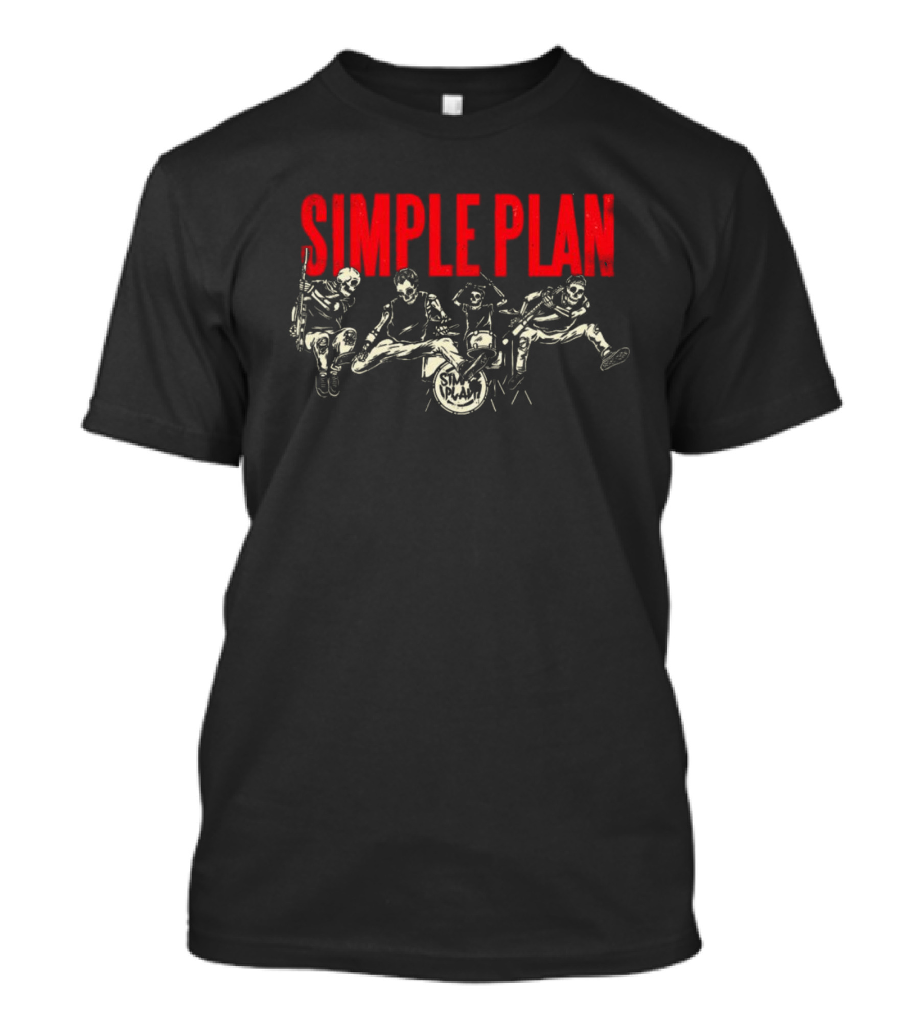 Simple Plan Skeleton Band Live Performance T-Shirt