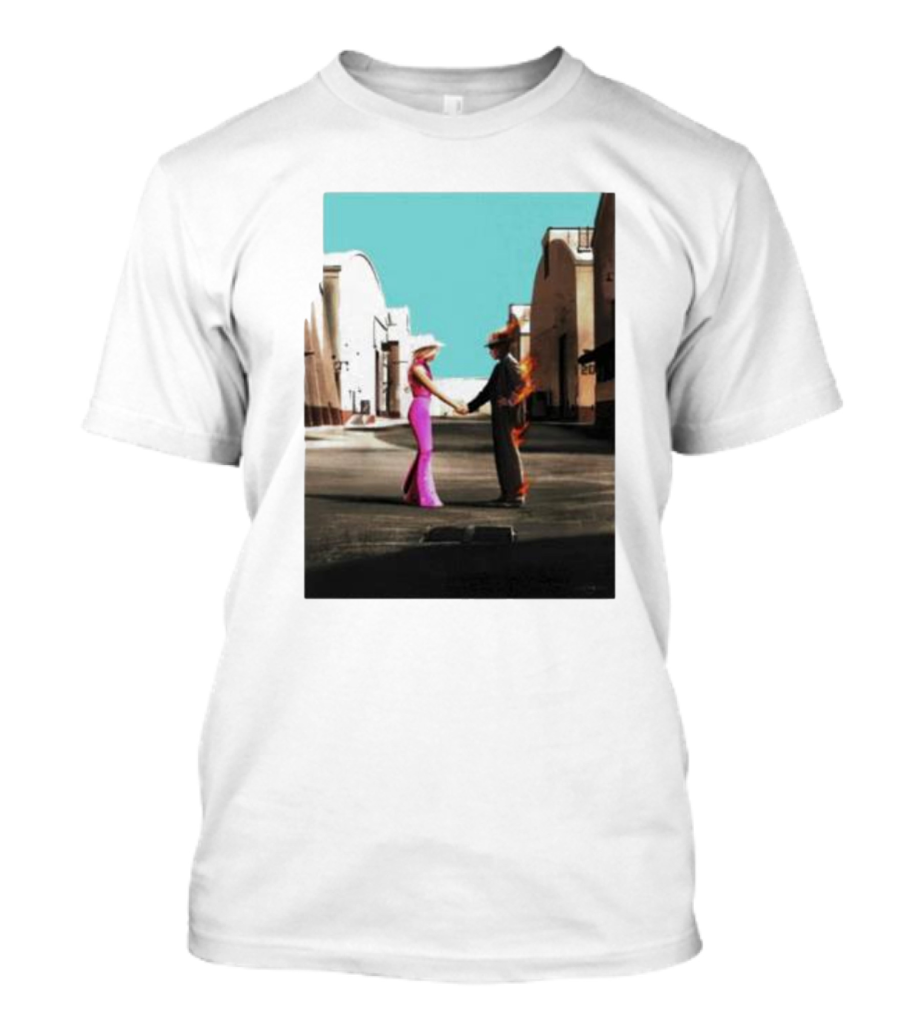 Barbenheimer Pink Floyd Wish You Were Here Scene T-Shirt