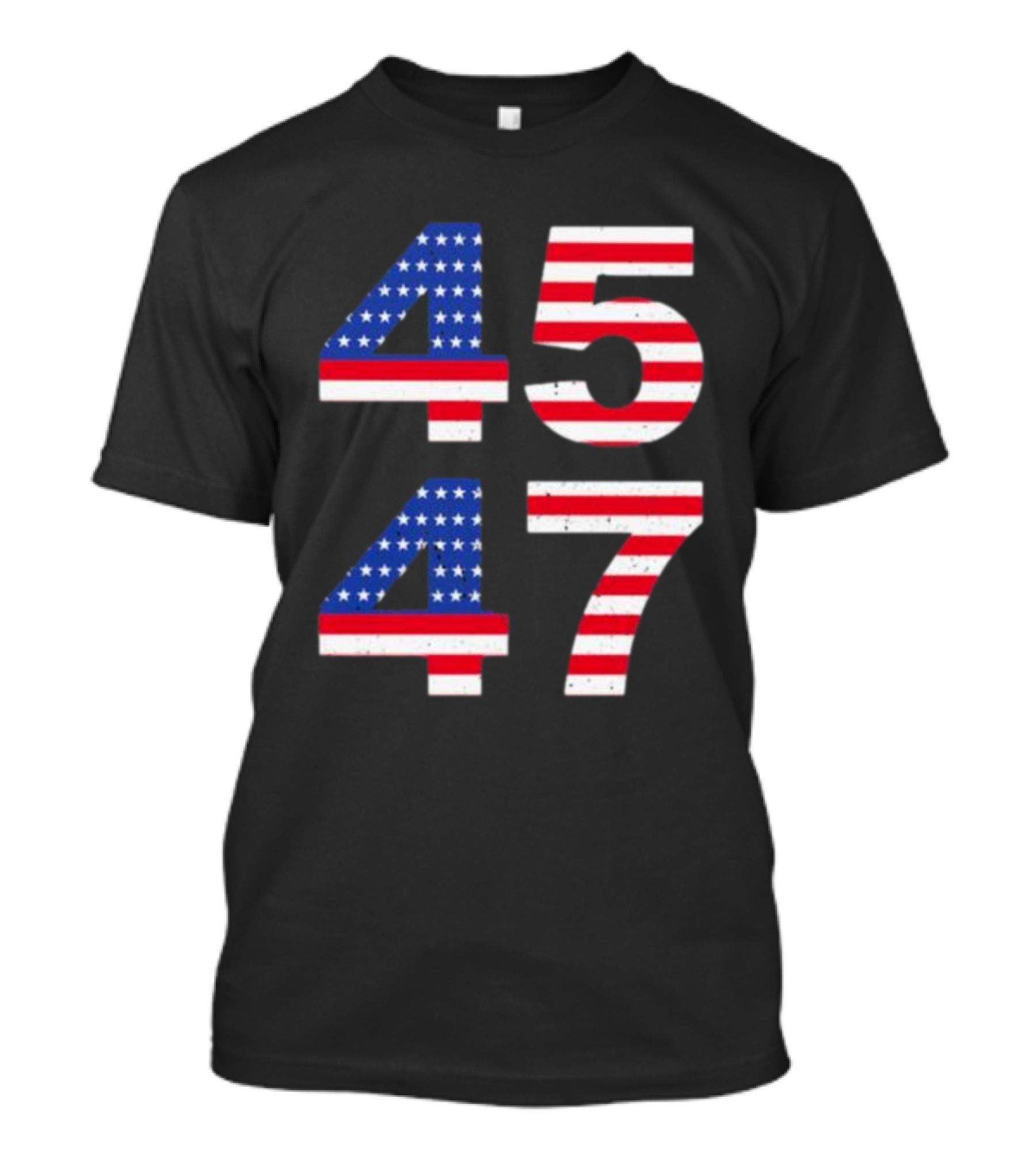 Donald Trump 45 47 American Flag Numbers T-Shirt