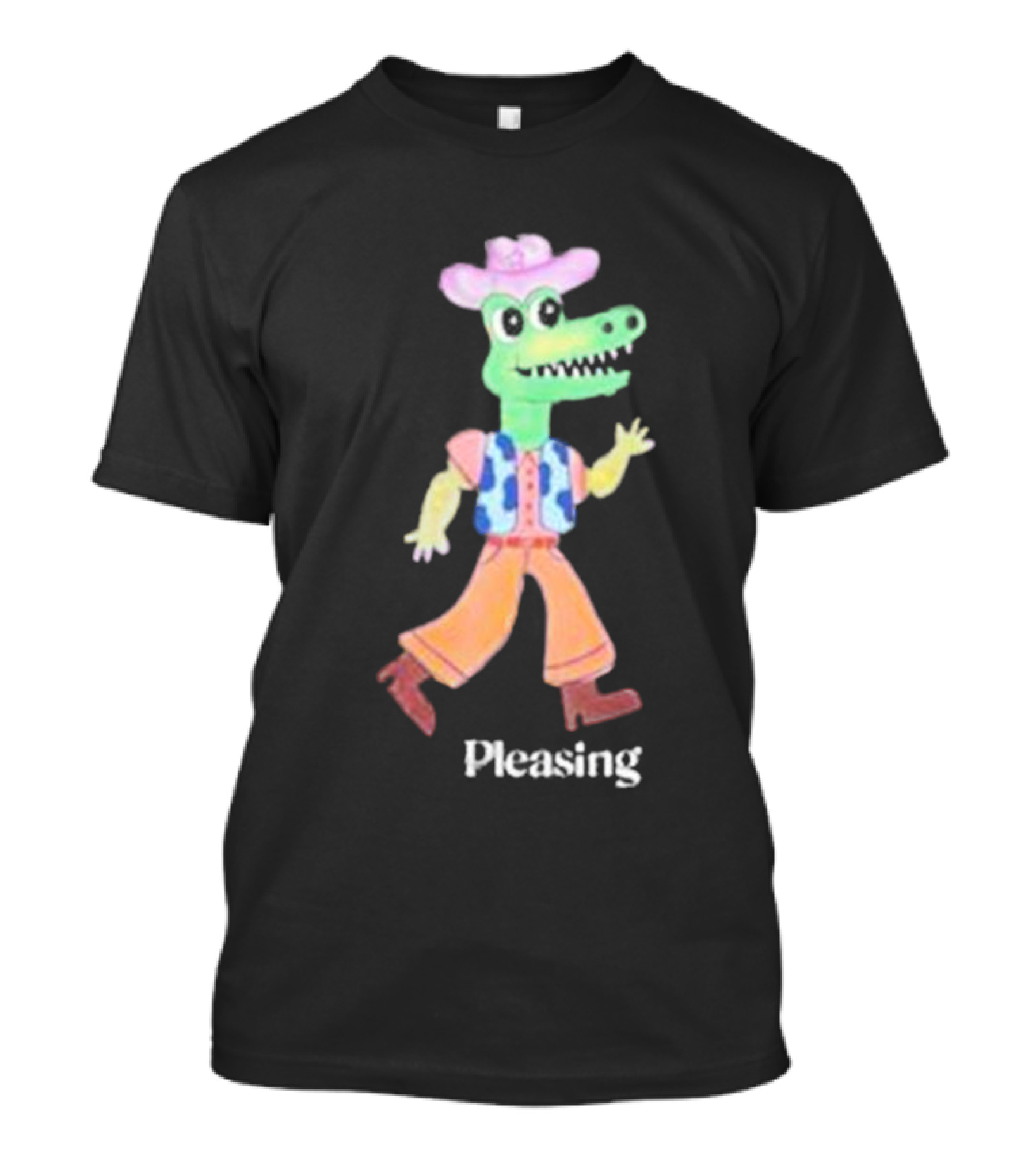 Pleasing Green Frog With Envy New Cowboy Crocodile T-Shirt