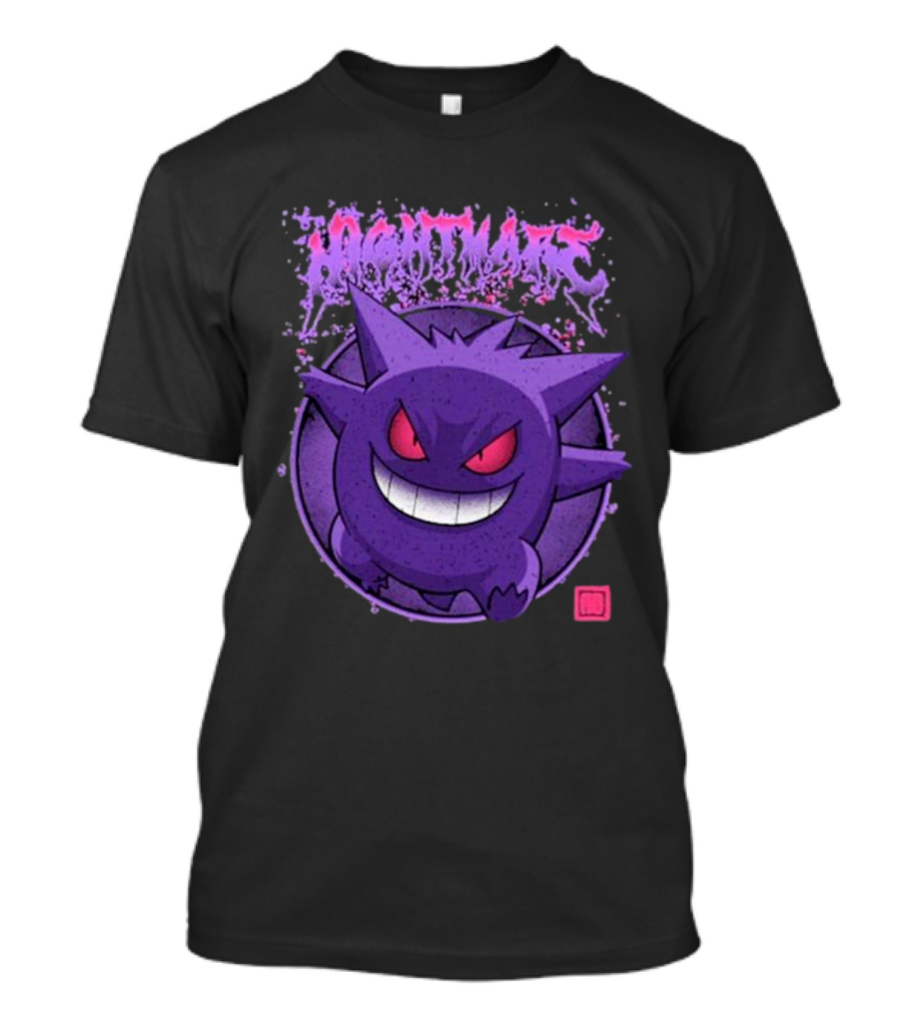 Pokemon Gengar Nightmare Purple Grinning Smirk T-Shirt