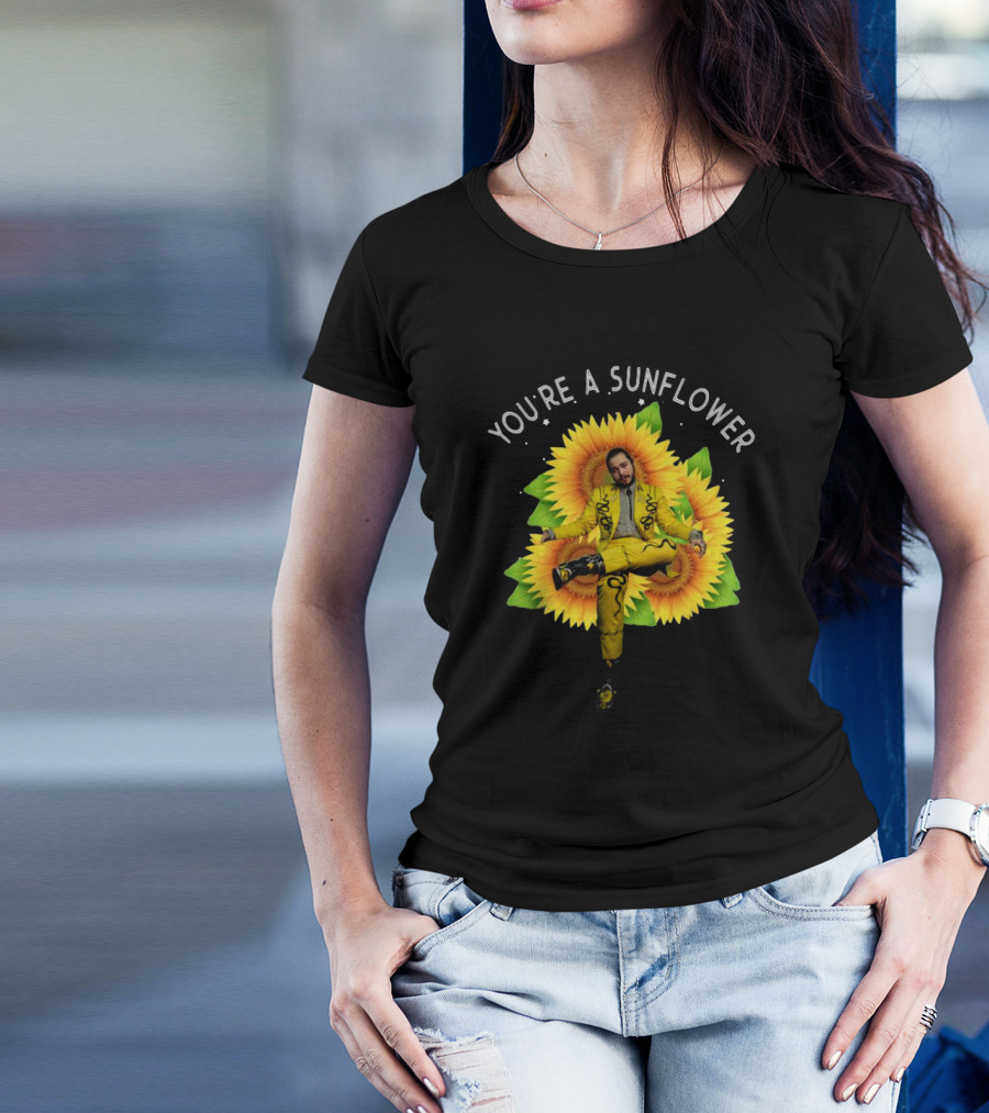You're A Sunflower Post Malone Yellow Suit With Sunflowers T-Shirt