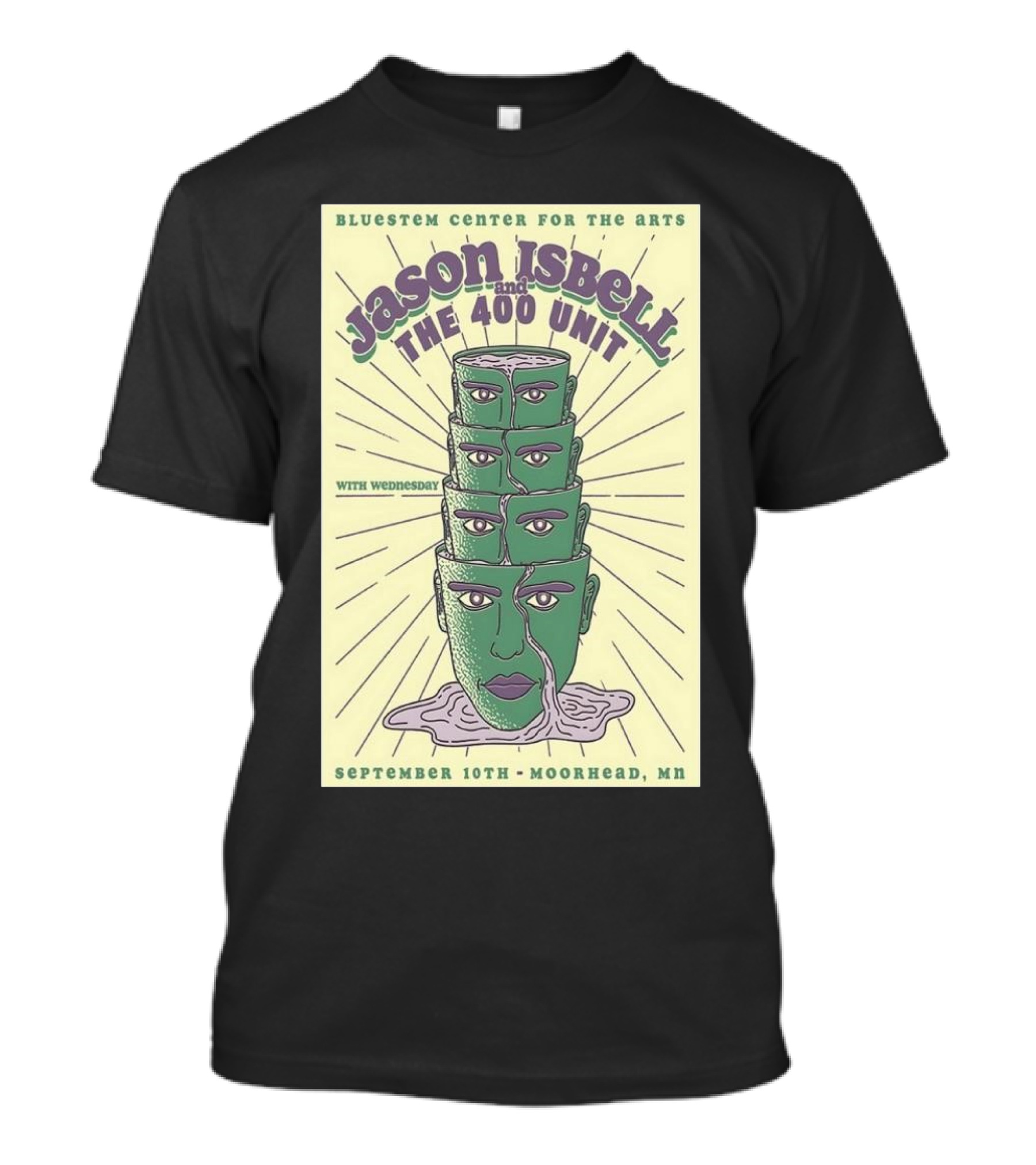 Jason Isbell And The 400 Unit With Wednesday Bluestem Center For The Arts September 10th Moorhead MN T-Shirt