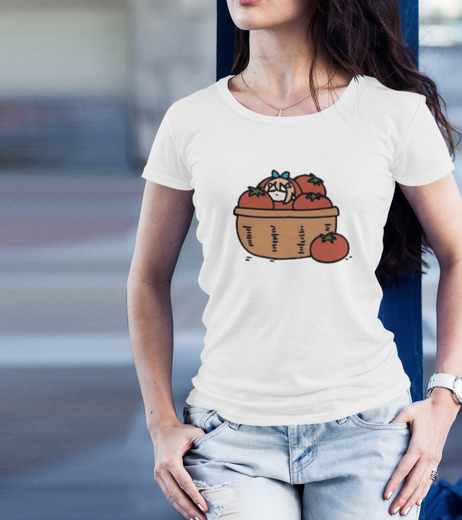 Pomato Anime Character In Tomato Basket T-Shirt