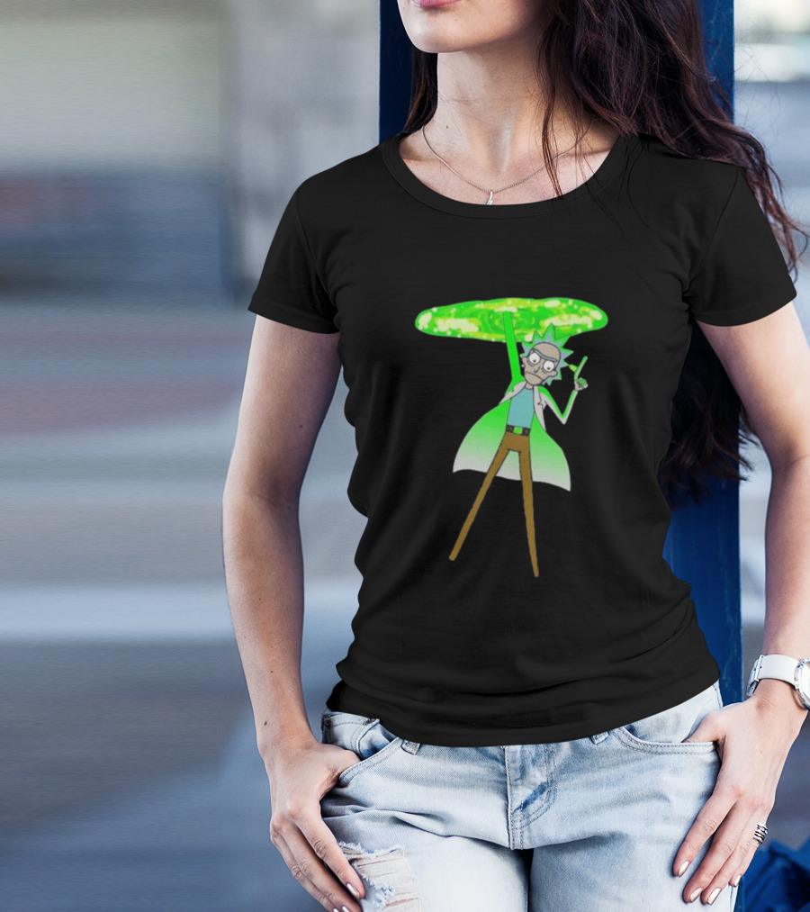 Rick Sanchez Portal Green Slime Rick And Morty T-Shirt