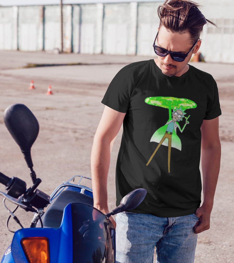 Rick Sanchez Portal Green Slime Rick And Morty T-Shirt