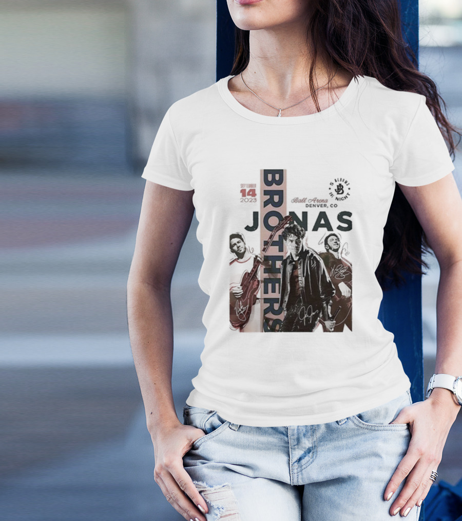 Jonas Brothers Ball Arena Denver CO 09.14.2023 5 Albums 1 Night T-Shirt