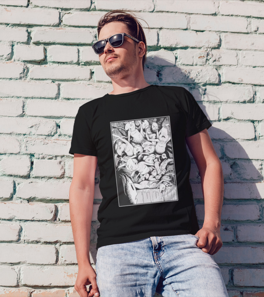 Oneyplays Horror Manga Boys Disturbing Creature Chaos T-Shirt