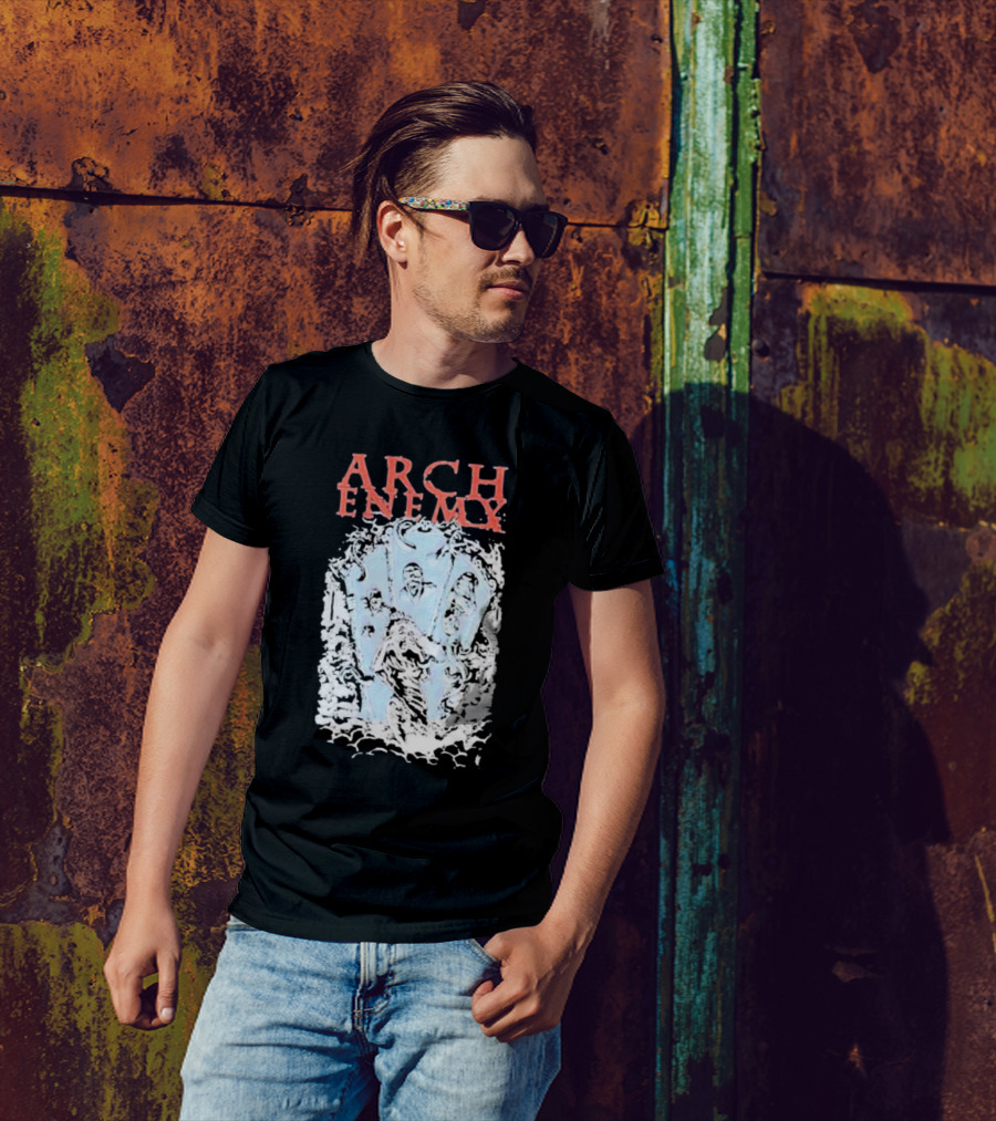 Rebellion Republic Merch Featuring Arch Enemy Mirror T-Shirt