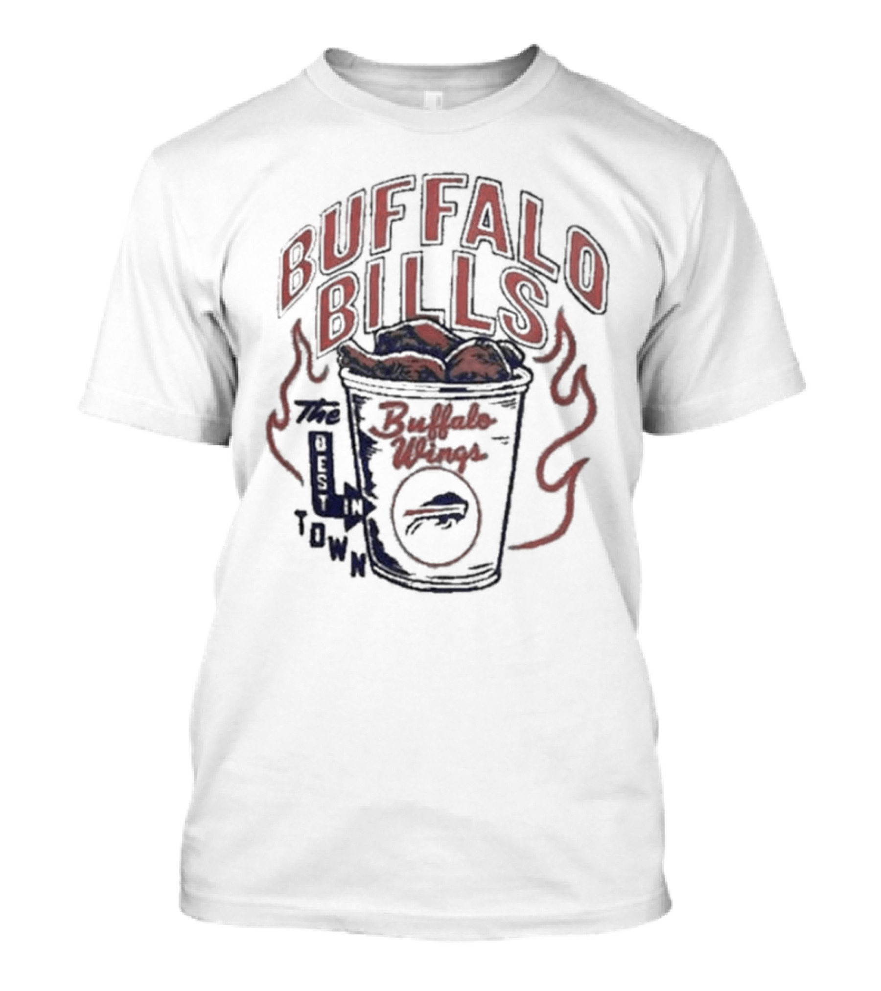 Buffalo Bills The Best In Town Buffalo Wings Flavortown NFL Homage T-Shirt