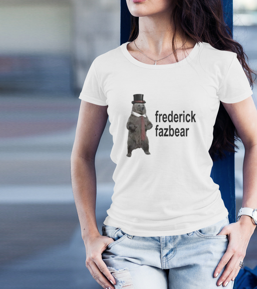 Frederick Fazbear With Top Hat And Red Tie T-Shirt