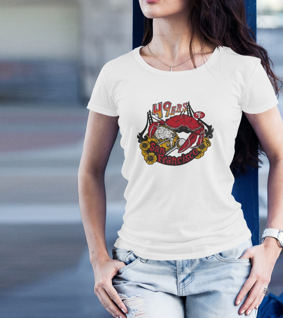 San Francisco 49ers NFL X Guy Fieri Flavortown Crab Bridge T-Shirt