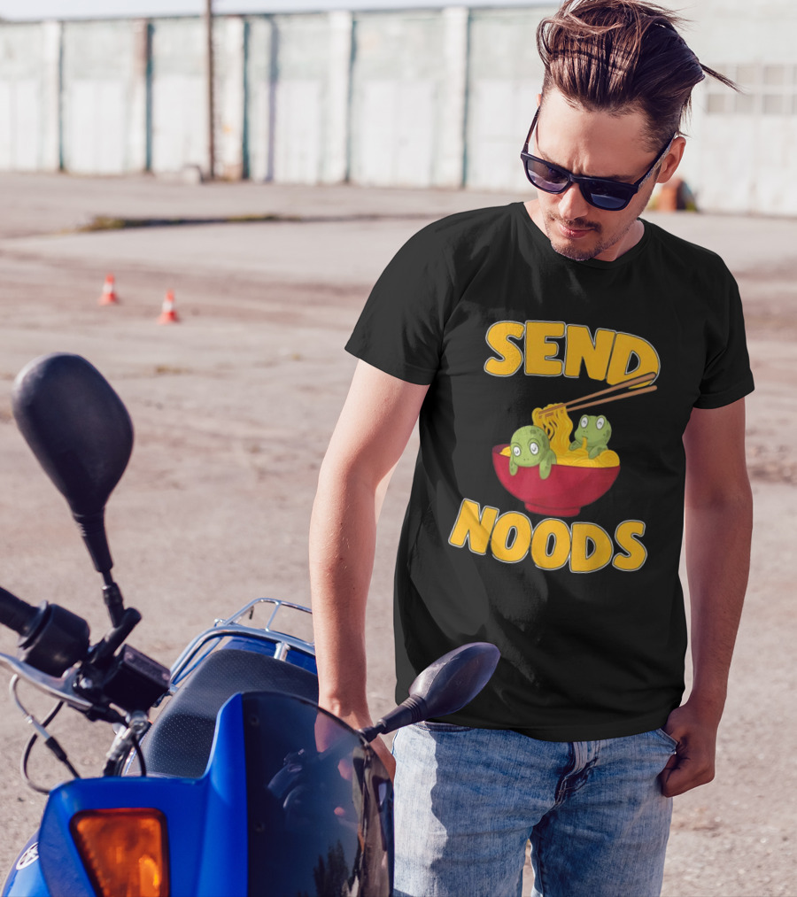 Send Noods Funny Ramen With Turtles T-Shirt