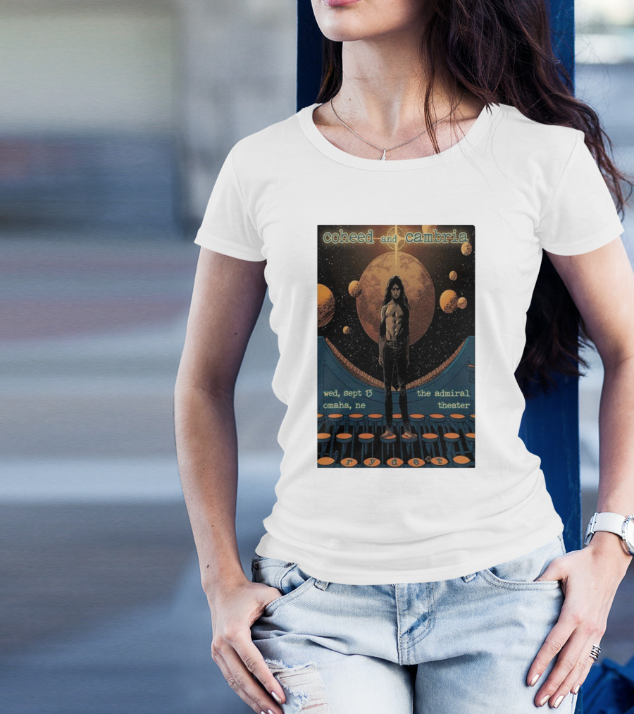 Coheed And Cambria Wed Sept 13 Omaha Ne The Admiral Theater Ryder T-Shirt