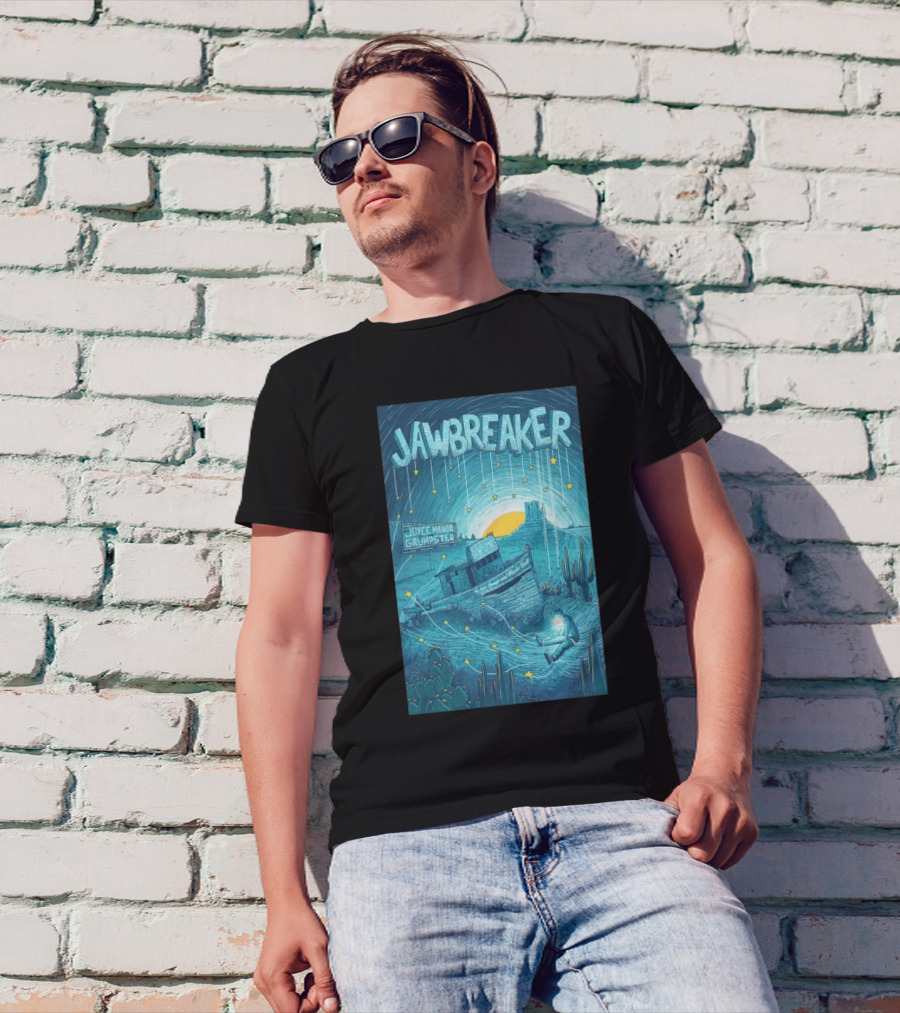 Jawbreaker Joyce Manor Grumpster Desert Ship Scene T-Shirt