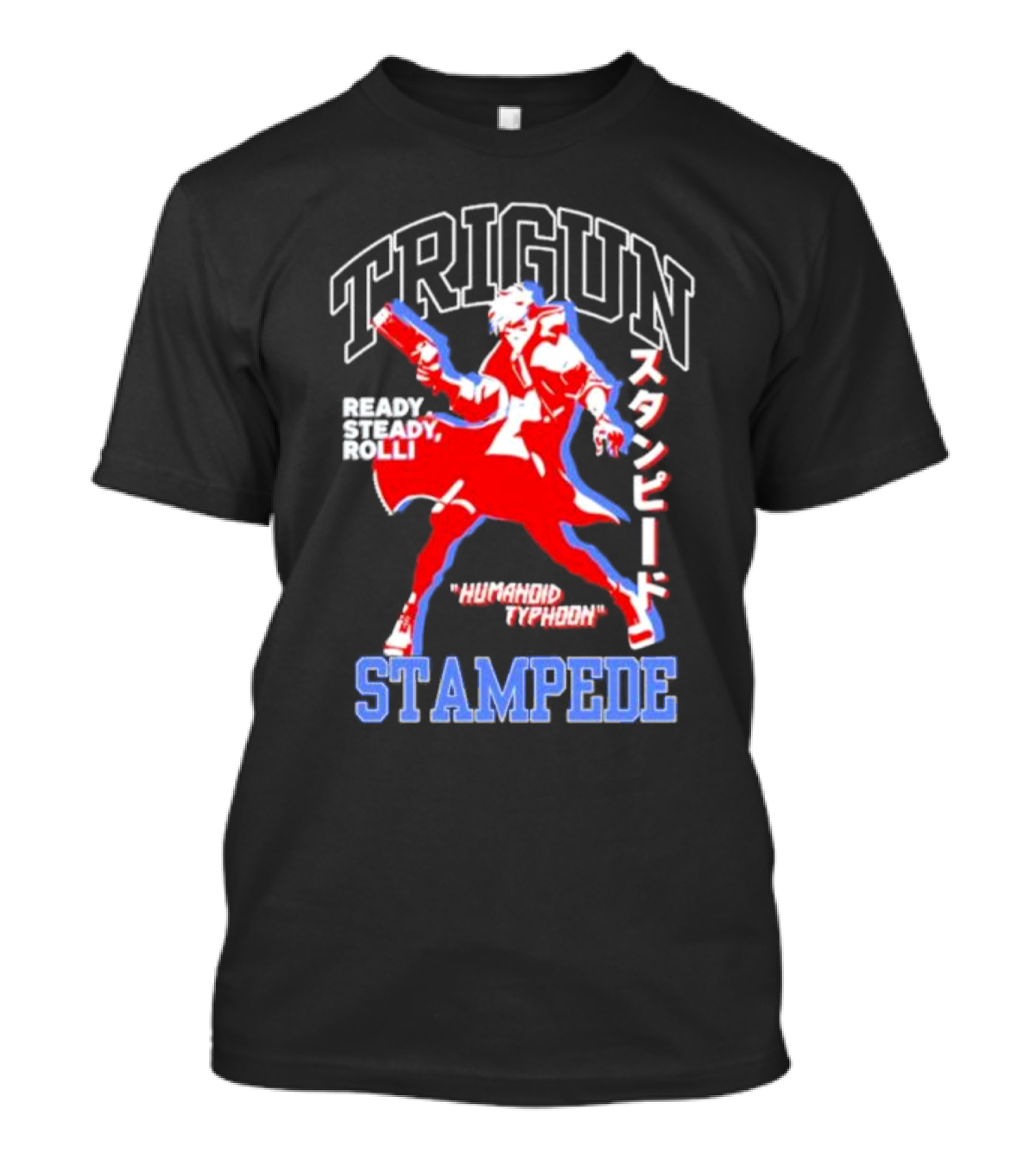 Trigun Stampede Ready Steady Rolli Humanoid Typhoon T-Shirt