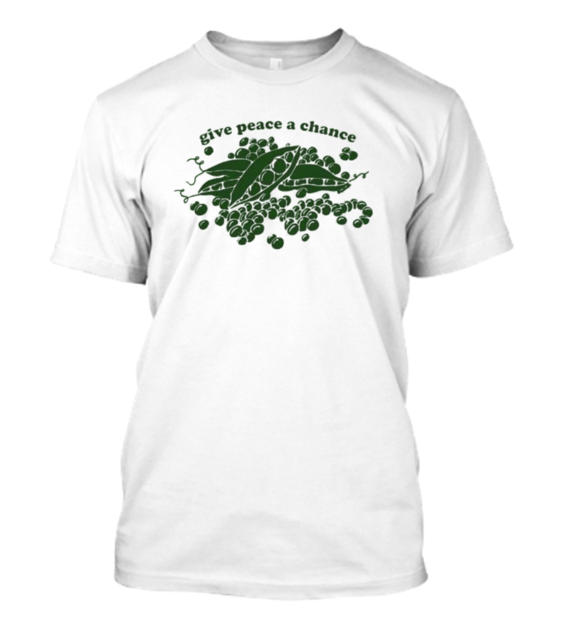 Give Peas A Chance Vintage Green Peaceful Peapod T-Shirt