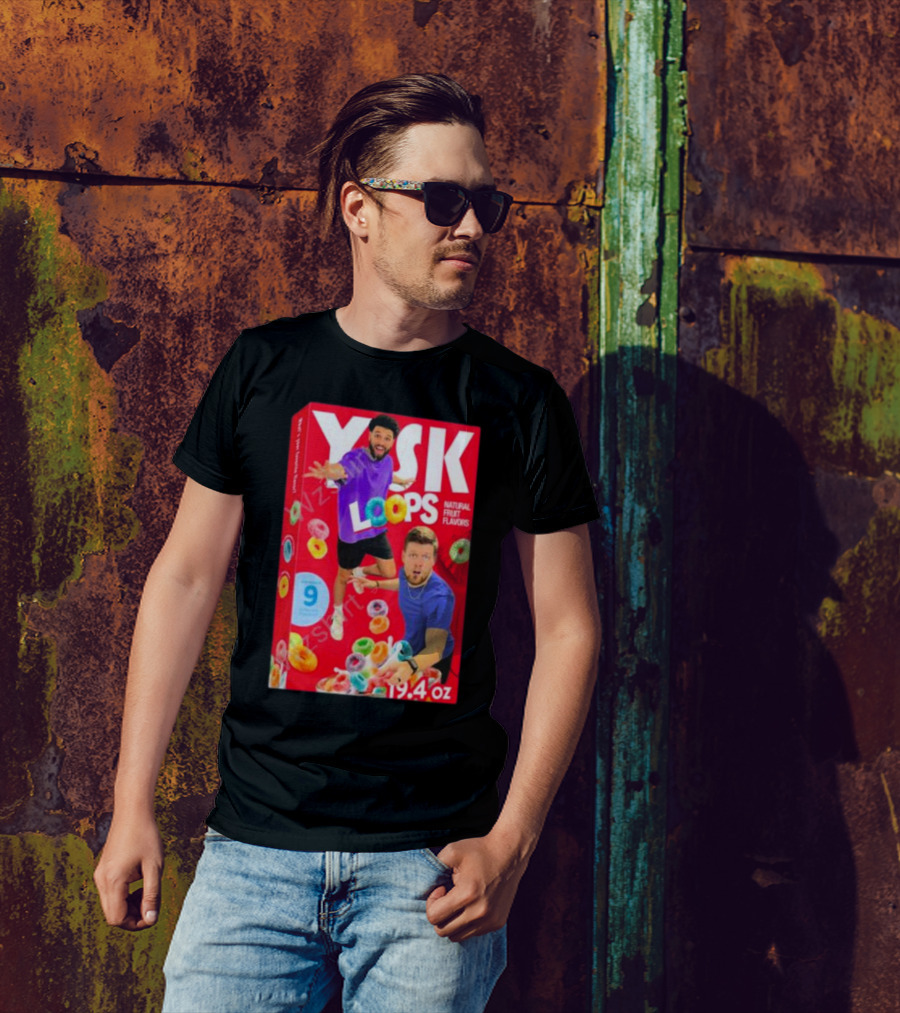 Ysk Loops Cereal Box You Should Know Podcast Natural Fruit Flavors T-Shirt