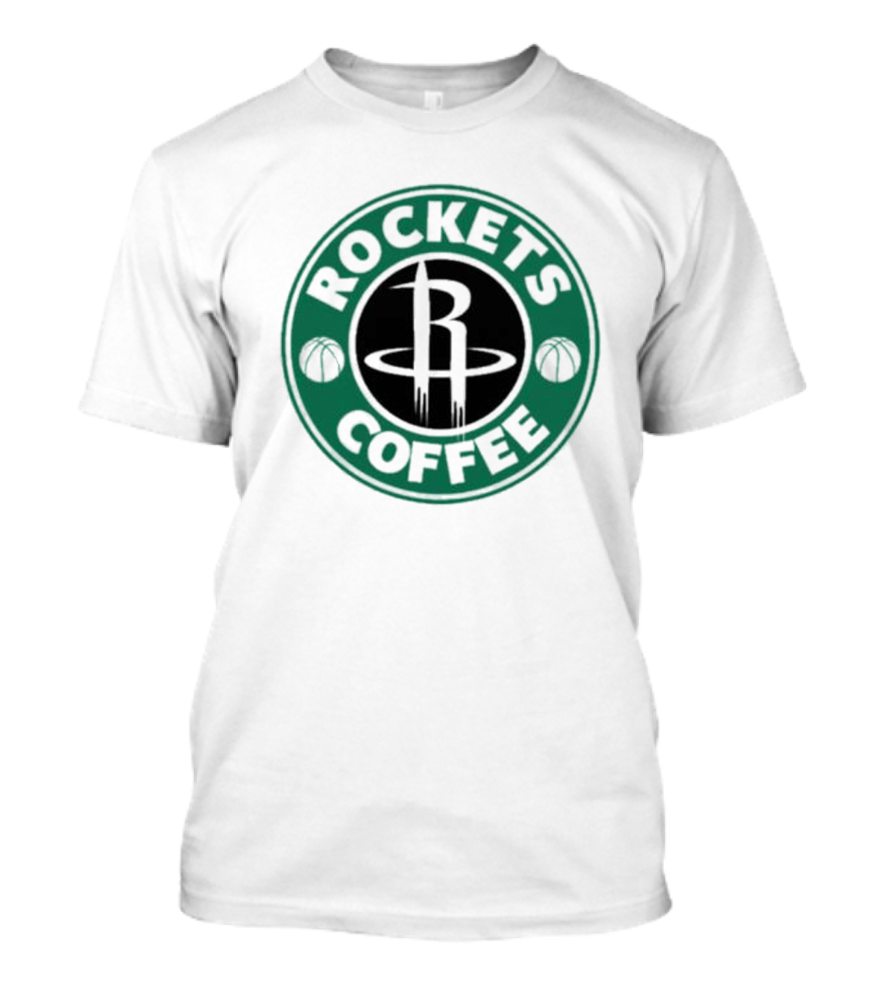 Houston Rockets Coffee Parody Logo Basketball T-Shirt