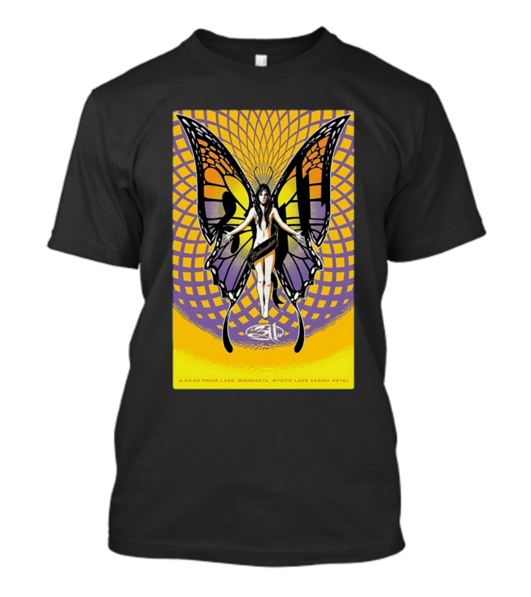 311 September 24th Prior Lake Minnesota Mystic Lake Casino Hotel Butterfly T-Shirt
