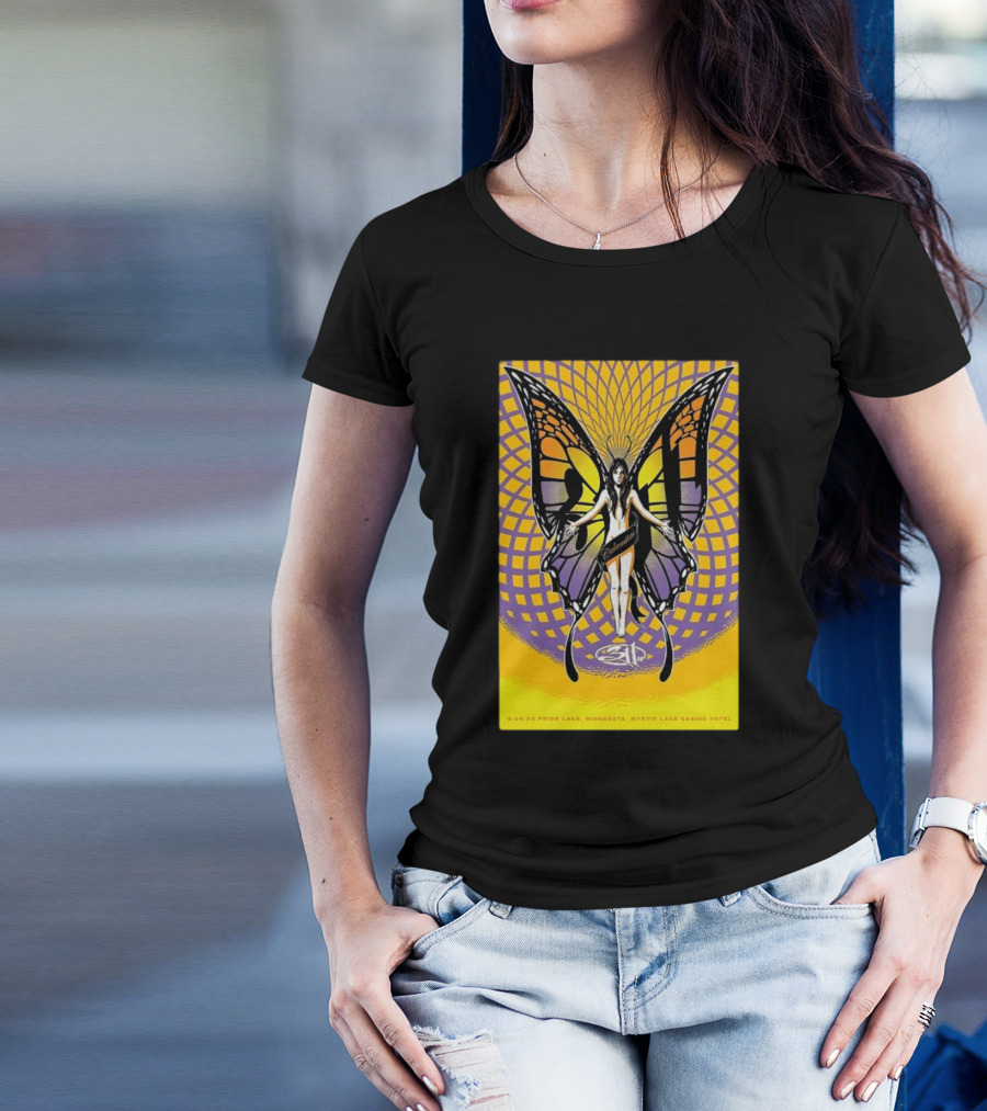 311 September 24th Prior Lake Minnesota Mystic Lake Casino Hotel Butterfly T-Shirt