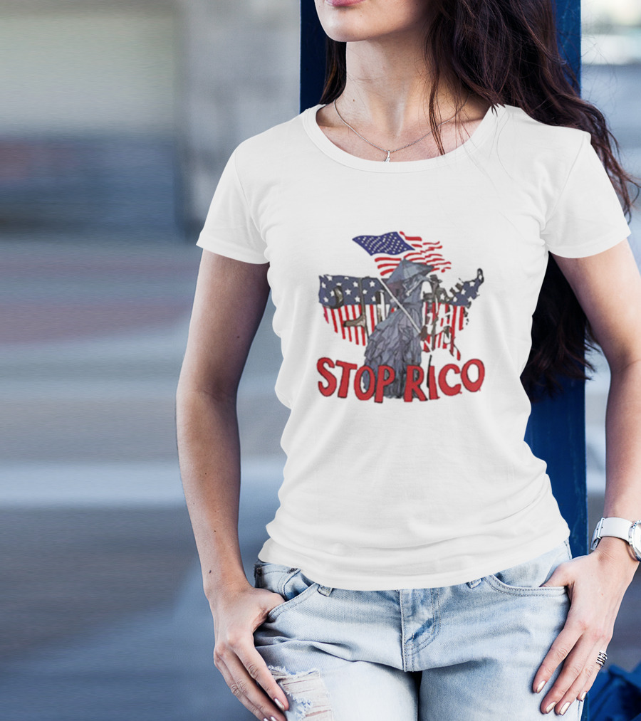 Drake Stop Rico American Flag Grim Reaper T-Shirt