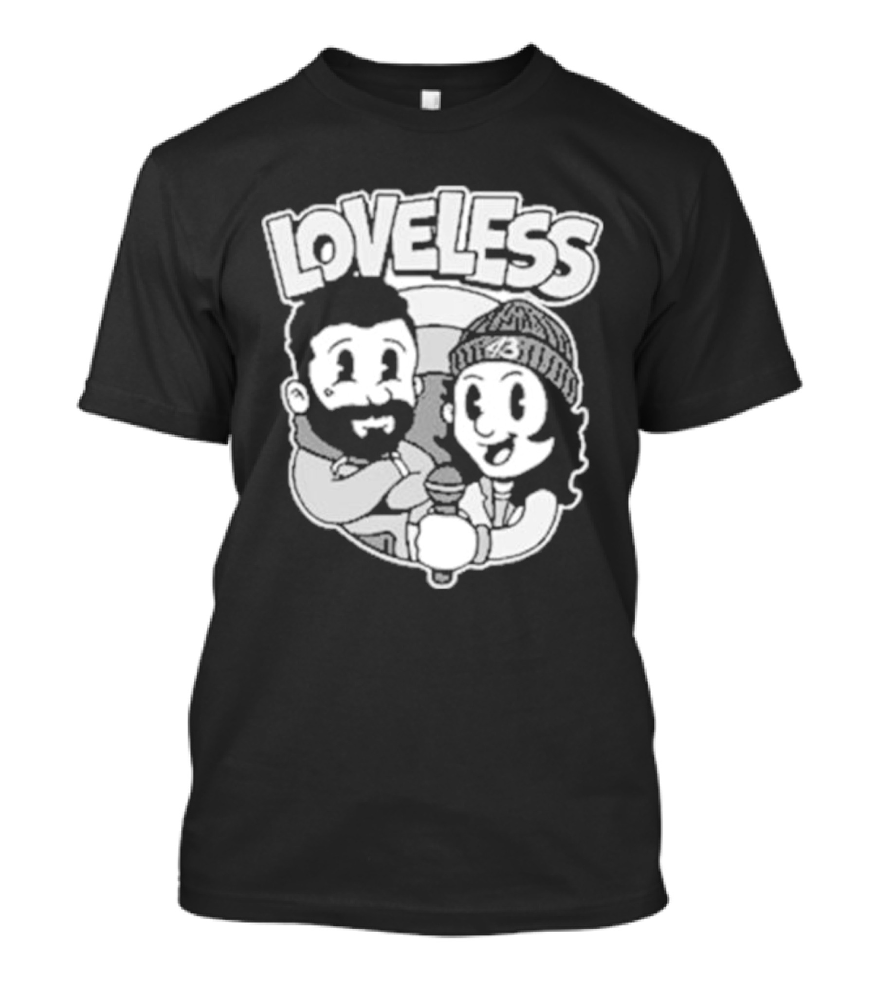 Loveless Cartoon Characters Holding Microphone T-Shirt