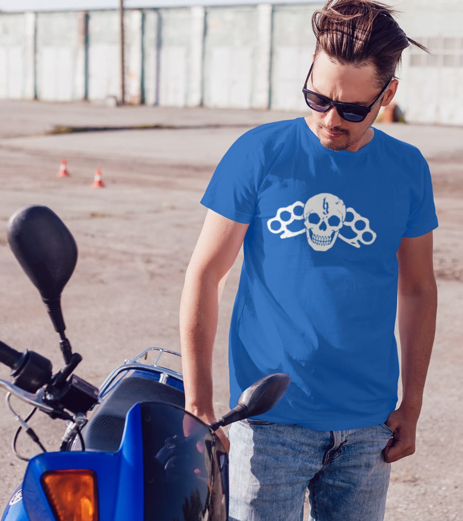 Skull And Knuckles Tour Skull With Brass Knuckles T-Shirt