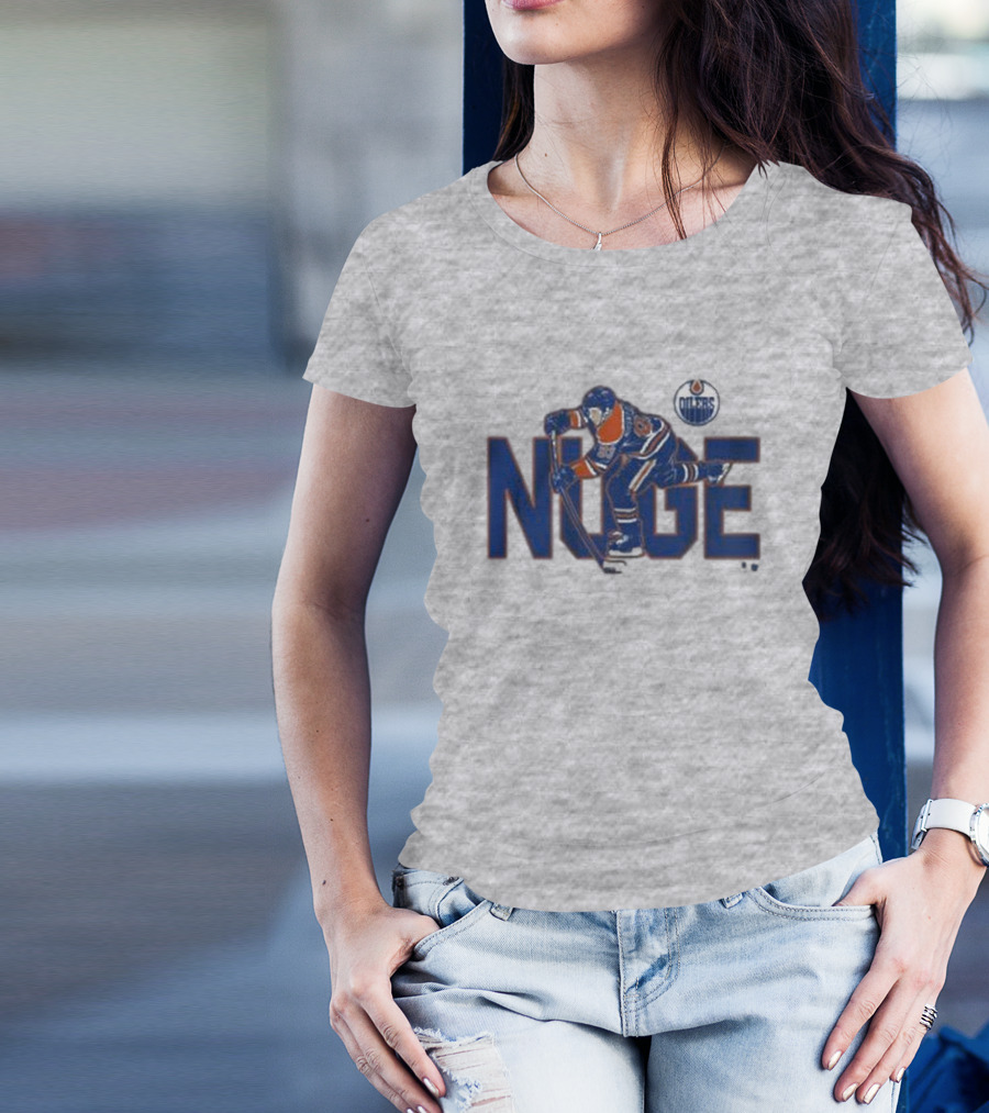 Ryan Nugent-Hopkins Edmonton Oilers NUGE Hockey Player Action T-Shirt